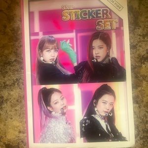 Black Pink Sticker Set